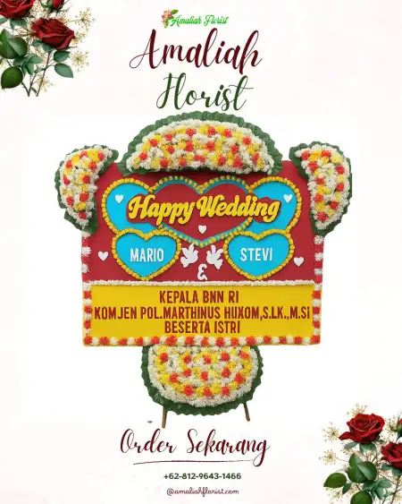 Papan Bunga Pernikahan Hadimulyo Timur